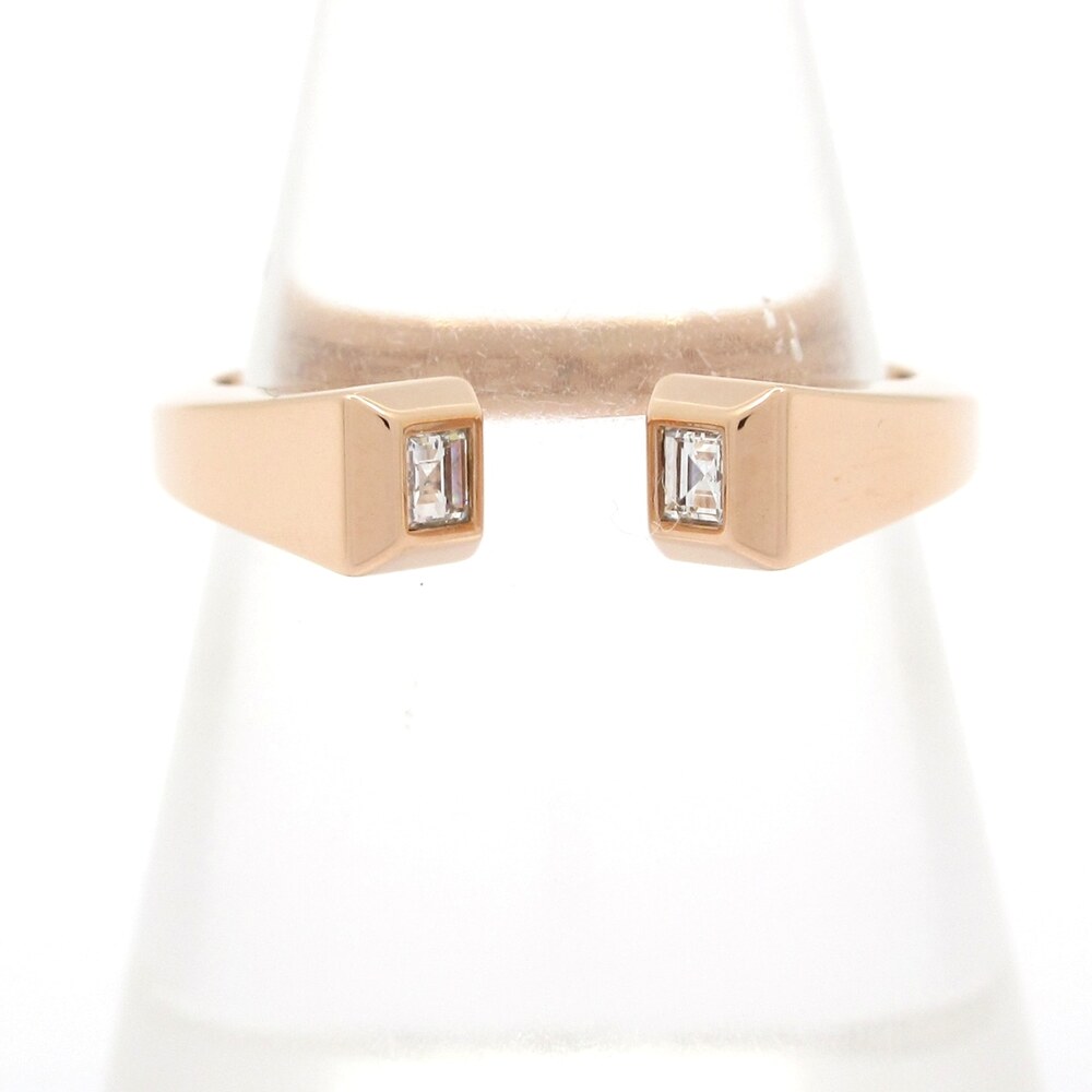 Hermès Clous de Forge GM Ring 18K Rose Gold Diamond